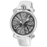 国内最大級ガガミラノスーパーコピー ガガミラノ時計コピー メンズ レディース 腕時計 ユニセックス マヌアーレ ホワイトレザー 革ベルト 5020.9